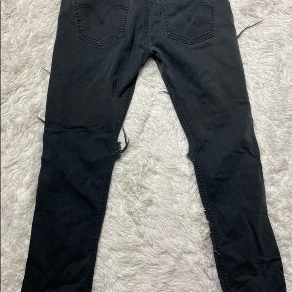 Men’s Black Levi’s Distressed Skinny Hipster jeans size 32 x 30 - Picture 8 of 9